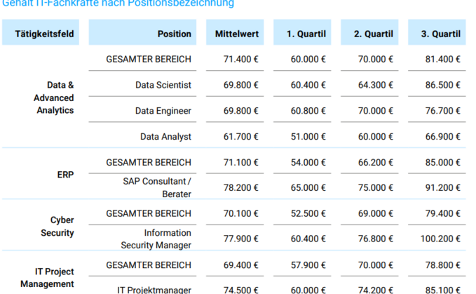 Hays-Untersuchung: So unterscheiden sich IT-Gehälter