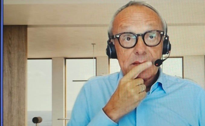 Gründer und ADN-Chef Hermann Ramacher im Teams-Call mit CRN