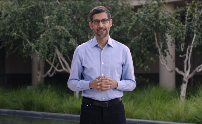 Alphabet-CEO Sundar Pichai. "Das alles ist Teil unseres Fokus, KI für jeden hilfreicher zu machen".